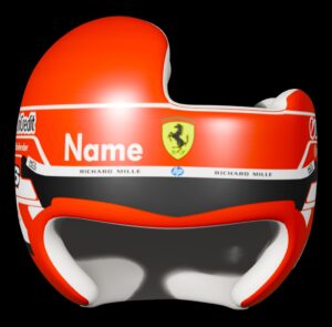 Charles Lecleric Ferrari Helmet 2 doc band wrap