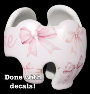 Coquette Bows cranial band decals