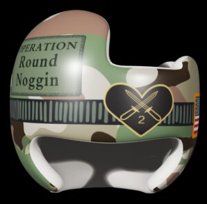 Operation Round Noggin Hand painted doc band wrap