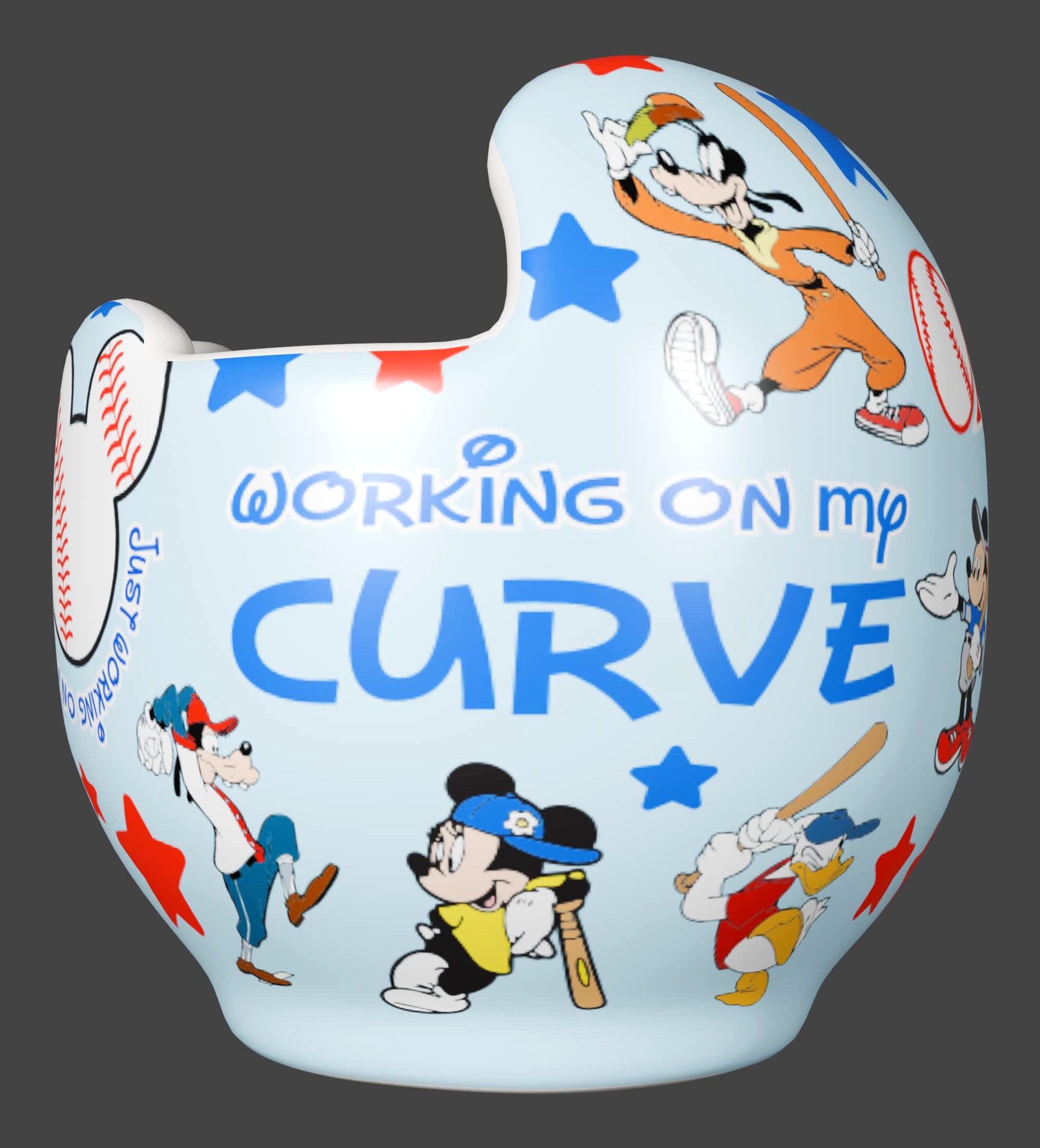 Mickey Baseball cranial band decals - Image 3
