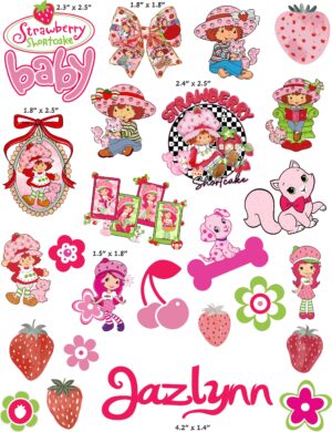 Strawberry Shortcake cranial band decals