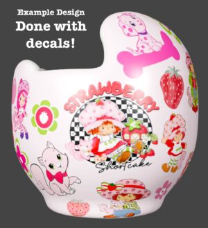 Strawberry Shortcake cranial band decals