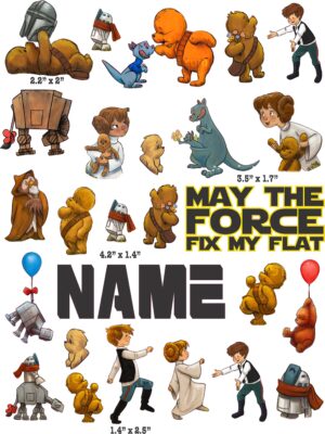 Chewy the Pooh cranial band decals