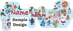 Rudolf the red nosed reindeer cranial band decals